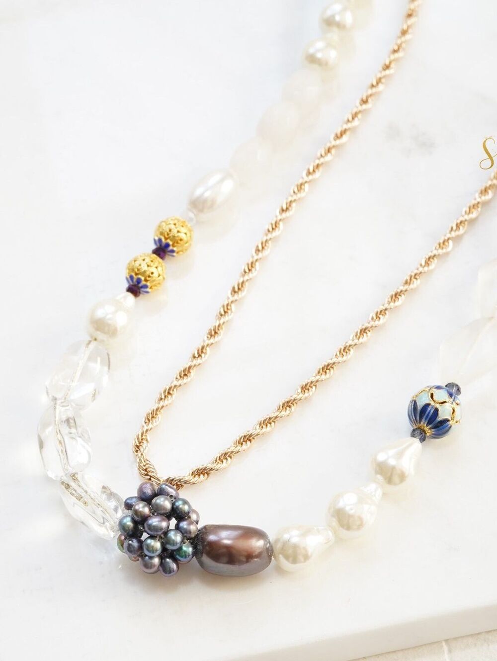 Anthropologie Pearl Layered Necklace